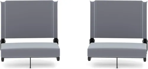Miniatura 34 de Flash Furniture - asiento cómodo para usar en gradas de Flash - soporta 500 libras Silla de estadio ligera con asa y asiento ultra acolchado