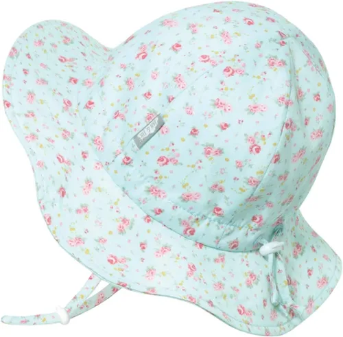 Miniatura 43 de JAN & JUL Sombrero de sol de algodón UPF 50+ con ala ancha para niñas pequeñas