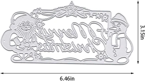 Miniatura 2 de Hying Troqueles de corte para hacer tarjetas, troqueles de Navidad de Papá Noel, muñeco de nieve de invierno, plantillas de estampado en relieve