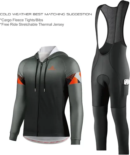 Miniatura 6 de CEROTIPOLARSnugFitCyclingBikeJerseysFleeced,FallWinterLongSleeveBicycleJackets