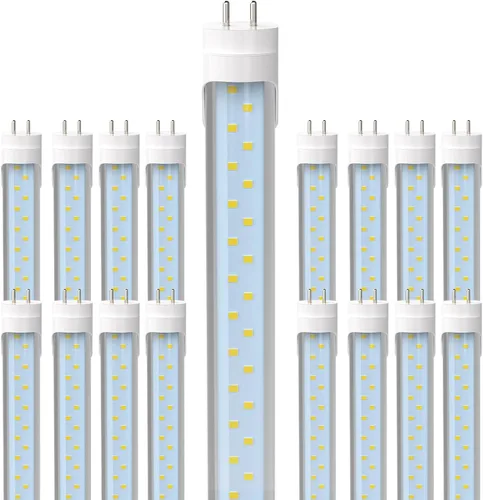 Miniatura 11 de JESLED T8 - Bombillas LED tipo A+B de 4 pies, 24 W, 3000 lúmenes, 5000 K, luz blanca diurna, Plug and Play o derivación de lastre, repuesto de tubo