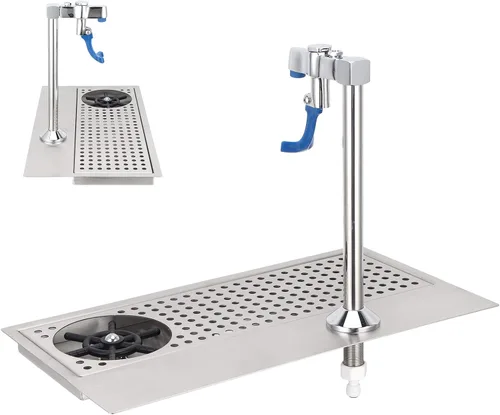 Miniatura 8 de Topyond Enjuague de vidrio, lavadora comercial de vasos de acero inoxidable con salida de agua multiángulo, enjuague para jarra para bar