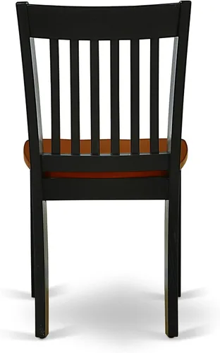 Miniatura 9 de East West Furniture ANNO3-BCH-W Juego de mesa y sillas de cocina de 3 piezas contiene una mesa de comedor redonda con pedestal y 2 sillas de asiento