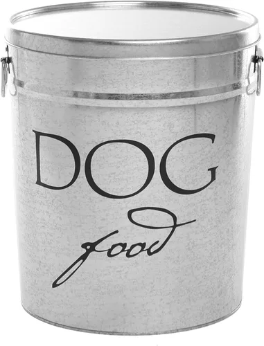 Miniatura 6 de Harry Barker Bon Chien contenedor para almacenamiento de comida para perros, color negro, 10 libras de capacidad Negro & blanco