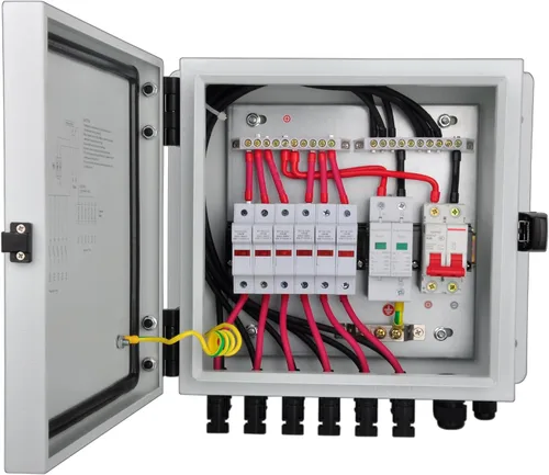 Caja combinadora PV PowGrow, caja combinadora solar de 6 cuerdas con fusible de corriente nominal de 15 A, dispositivo de protección contra