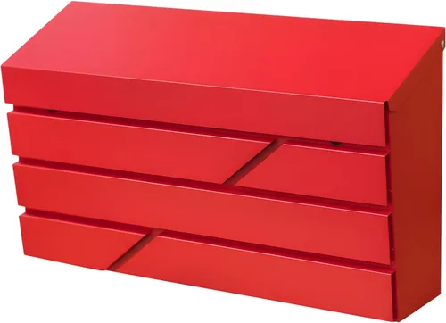 Miniatura 10 de Buzón de montaje en pared para casa exterior, buzón de gran capacidad con caja de depósito, caja postal de acero galvanizado y metal a prueba