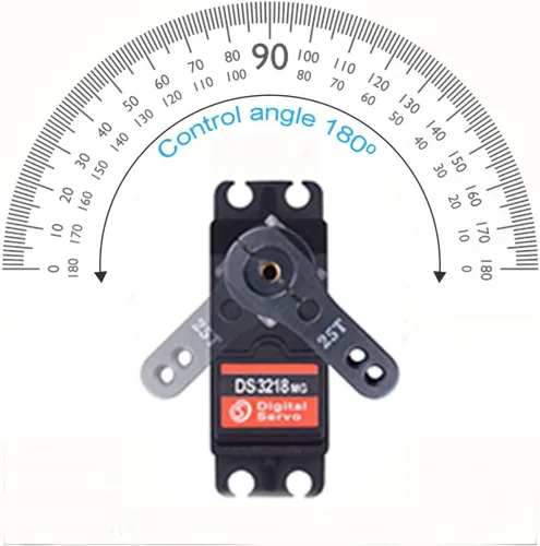 Miniatura 4 de Servo de 44 lbs 1 x DS3218 Actualizado equipo completo de metal digital, Servo Baja, Servo impermeable, servo para autos (ángulo de control 180)