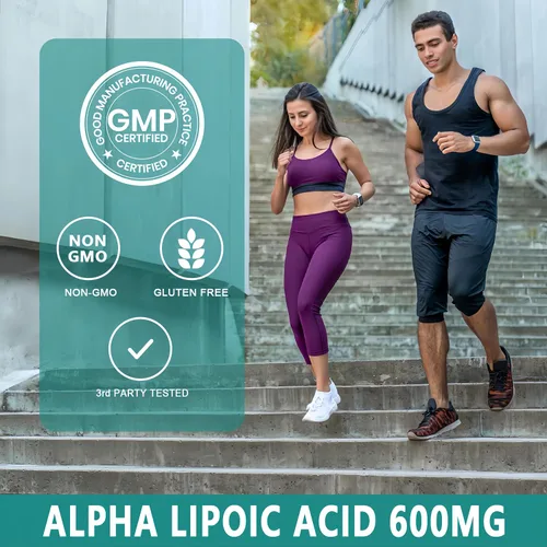 Miniatura 5 de Ácido alfa lipoico 600 mg – Suplemento de alta absorción ALA antioxidante para nervios, energía, metabolismo y desintoxicación hepática – Cápsulas