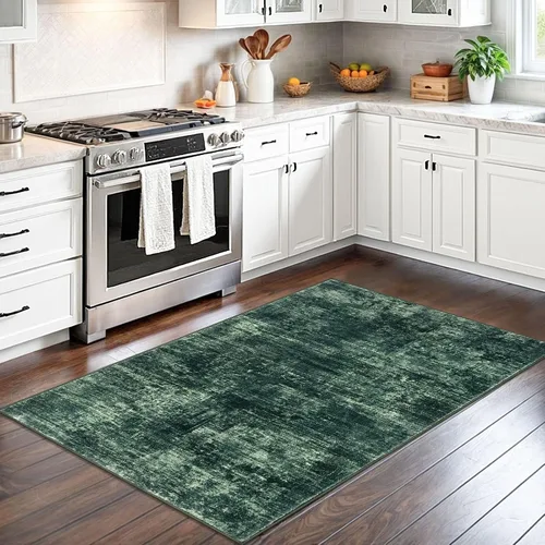 Miniatura 1152 de IOHOUZE Alfombra abstracta lavable de 3 x 12 pies para pasillos, antideslizante para cocina, camino de entrada de lana sintética para interiores