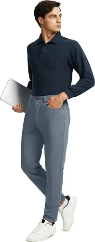 Miniatura 5 de G Gradual Men's Stretch Golf Pants with 6 Pockets Slim Fit Dress Pants for Men Travel Casual Work