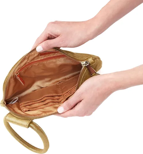 Miniatura 3 de HOBO Sable - Bolsa de muñeca para mujer, construcción de cuero con correa circular para la muñeca, práctica y compacta