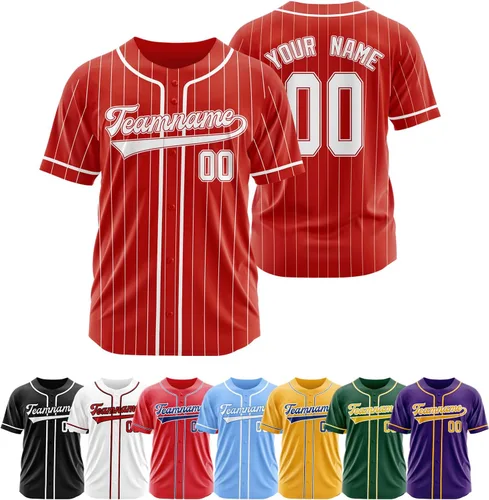 Miniatura 5 de Camiseta de béisbol personalizada, camisetas de béisbol con número de nombre personalizado, camisas de béisbol uniformes personalizadas