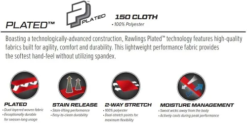 Miniatura 3 de Rawlings PRO 150 Series GamePractice Baseball Pant, Adult, Solid Color, Knicker