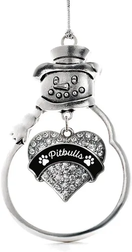 Miniatura 168 de Colgante de plata con diseño de Detroit con forma de corazón y muñeco de nieve con circonitas cúbicas