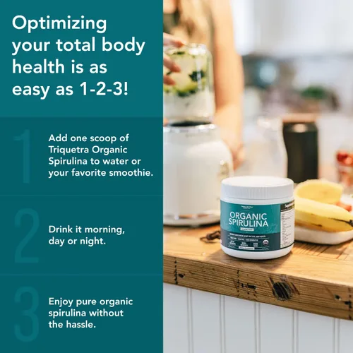 Miniatura 7 de Polvo de espirulina orgánica – Hecho con espirulina Parry®, conocida por su pureza superior y densidad de nutrientes – Agricultura vegana – No