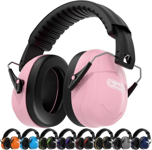 Miniatura 21 de Dr.meter Orejeras de protección para los oídos, orejeras de seguridad con reducción de ruido de 31 dB con diadema ajustable para adultos, niños