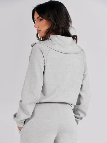 Miniatura 4 de LOGENE Conjunto deportivo de 2 piezas para mujer, sudadera con media cremallera y pantalones deportivos de pierna ancha, trajes de otoño 2023