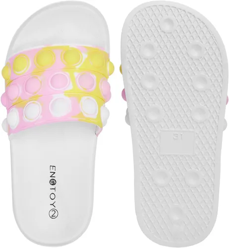 Miniatura 5 de Engtoy Sandalias para niños y niñas, unisex, ligeras, antideslizantes, puntera abierta, cómodas, para ducha, playa, divertidas sandalias