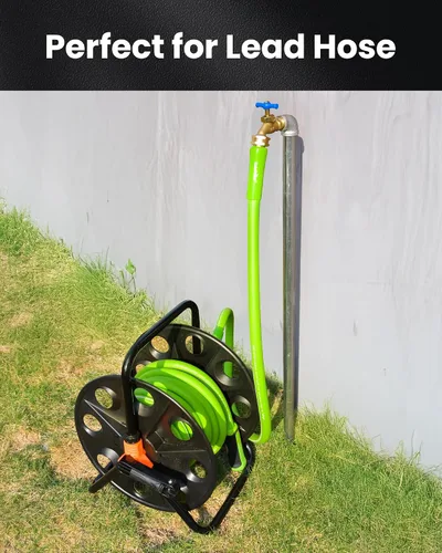 Miniatura 4 de RAINPOINT Leader - Manguera de jardín de 5 pies, manguera de agua ligera con mango giratorio, flexible, resistente, goma híbrida, con accesorios