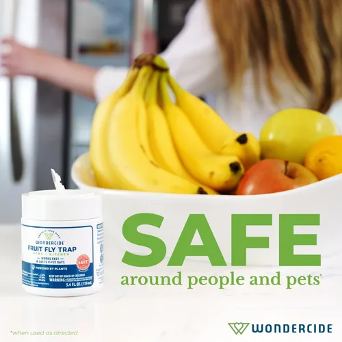Miniatura 5 de Wondercide - Trampa para moscas de la fruta para cocina, el hogar y las zonas interiores - Matamoscas de la fruta - Seguro para mascotas y personas