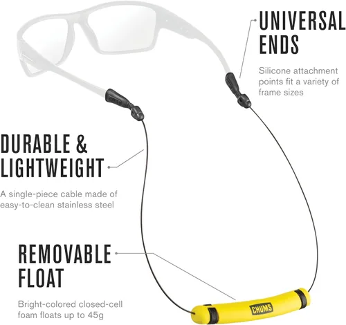 Miniatura 5 de Chums Orbiter Float Eyewear Retainer - Correa ligera de acero inoxidable para gafas