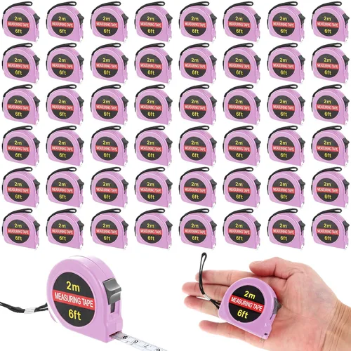 Miniatura 12 de Copkim 50 Piezas de 6 Pies de Cinta Métrica Mini Retráctil a Granel Cinta de Medición Pequeña Tamaño de Bolsillo Herramienta de Medición