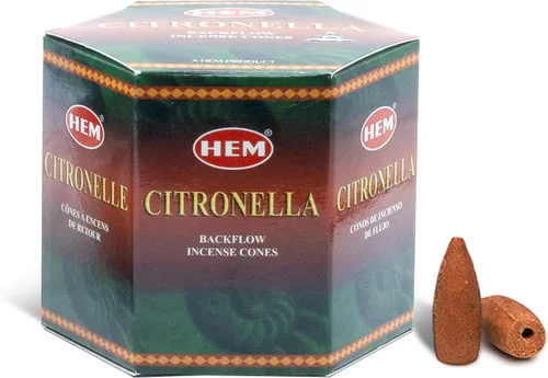 Miniatura 15 de HEM Lotus Backflow - Conos de incienso marrón Aroma de larga duración para positividad y aire puro Hierbas puras, polvo de madera Aromaterapia