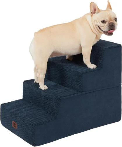 Miniatura 8 de EHEYCIGA Escaleras para perros pequeños de 13.5 pulgadas de alto, escalones para perros de 3 escalones para sofá y silla, escalones para mascotas