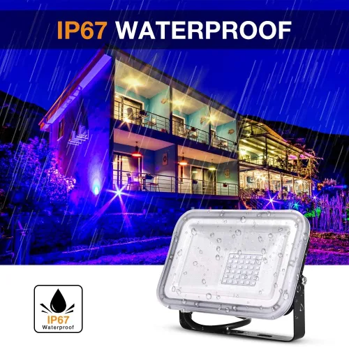 Miniatura 3 de Luces negras para fiestas, 2 unidades, 30 W, lámpara ultravioleta LED, fluorescente, fluorescente, resplandor en la oscuridad, para decoraciones