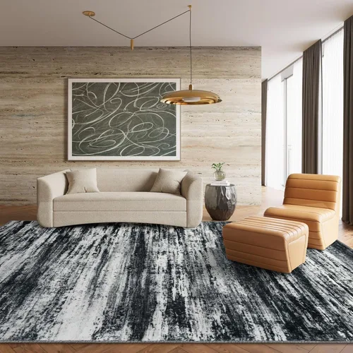 Miniatura 213 de KOZYFLY – Alfombra de pasillo moderna y lavable de diseño abstracto verde, 2 x 5 pies, antideslizante, suave y de pelo corto, ideal para cocina