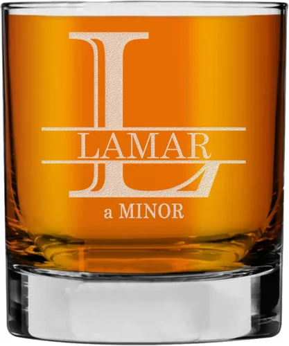 Miniatura 41 de Monograma grabado de cristal de whisky Rocks de 11 onzas (letra S), regalos de bourbon personalizados de la A-Z para hombres, día del padre, vidrio