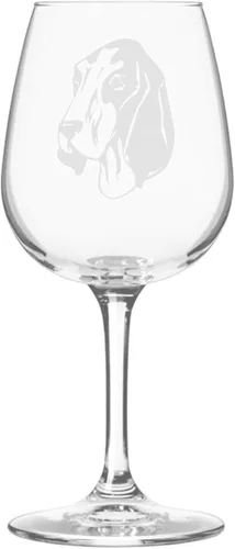Miniatura 14 de Copa de vino de 12.75 onzas con diseño de perro grabado