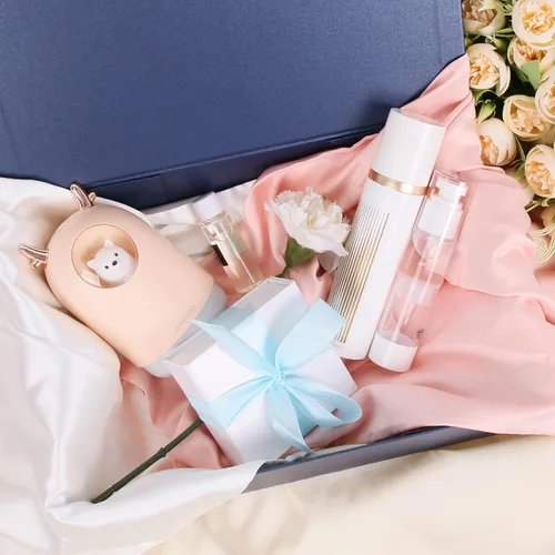 Miniatura 6 de Aimyoo Caja de regalo plegable azul marino con tapas de cierre magnético 13.8x9x4.3 pulgadas, cajas grandes para propuesta de dama de honor y Azul