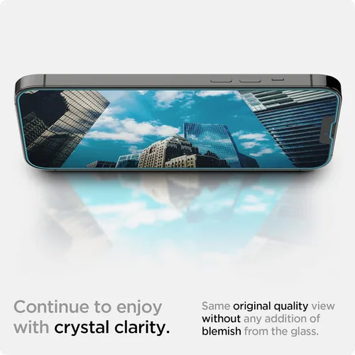 Miniatura 6 de Spigen Protector de pantalla de vidrio templado compatible con iPhone 14 Plus/iPhone 13 Pro Max, protección de sensor