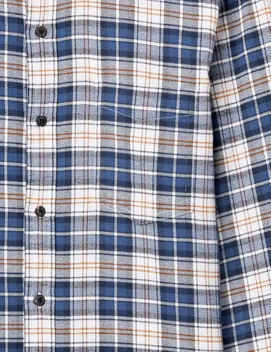 Miniatura 47 de Amazon Essentials Camisas de franela de manga larga para hombre, corte ajustado, a cuadros con botones