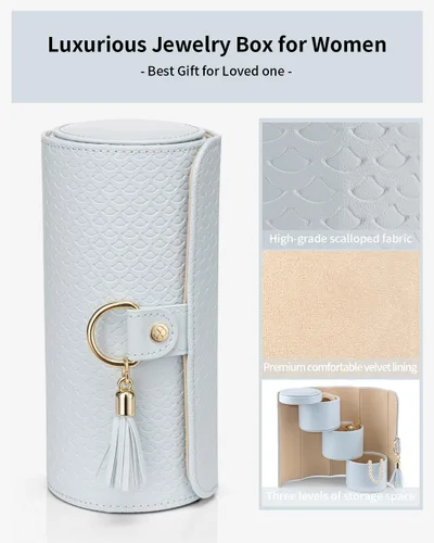 Miniatura 51 de Vlando Viaggio - Joyero pequeño, caja de almacenamiento para accesorios de viaje