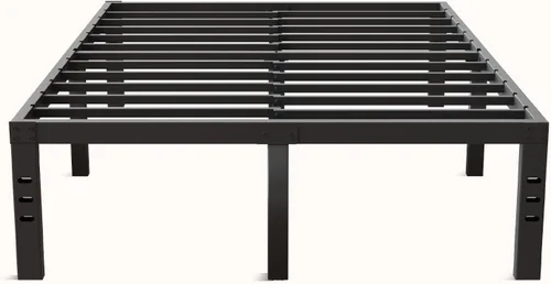 Miniatura 8 de Novilla Base de cama tamaño Queen, base de cama con plataforma de metal de 14 pulgadas tamaño Queen con espacio de almacenamiento debajo de la cama
