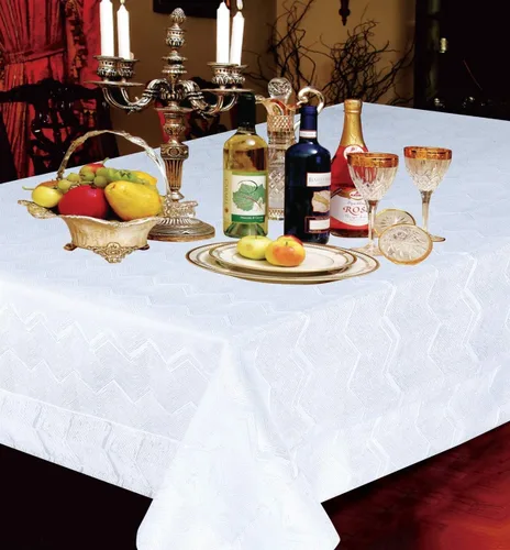 Miniatura 6 de Violet Linen Princess Zig Zag rayas verticales patrón cheurón, jacquard de poliéster, con hilo metálico, crema, 70 x 160 pulgadas, asientos de 14 a