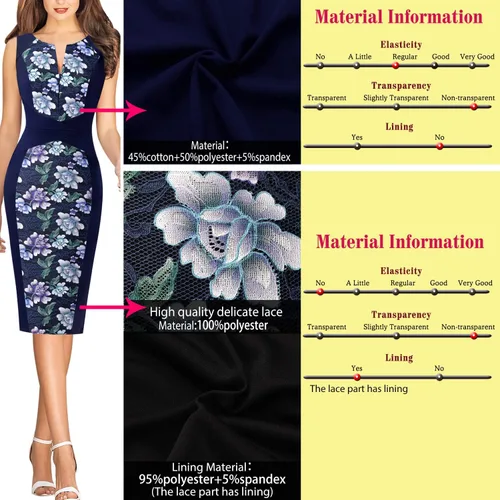 Miniatura 7 de VFSHOW - Vestido tipo tubo con cremallera frontal para mujer, para el trabajo, oficina, negocios, fiesta o cóctel