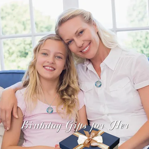 Miniatura 3 de TOUPOP Collar con inicial de árbol de la vida para mujer, plata de ley 925 con dije de letra A a Z con dije de inicial con cristal de círculo azul
