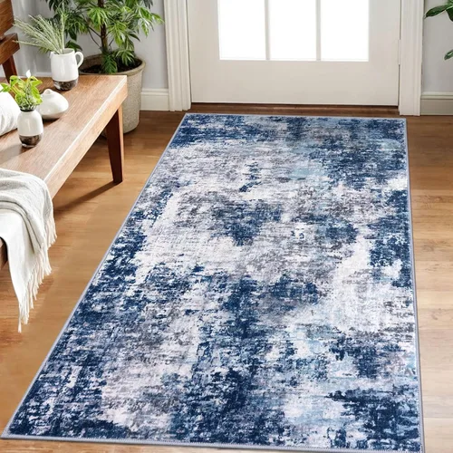 Miniatura 46 de Lansny Alfombra pequeña abstracta de 2 x 3 pies, alfombra de entrada, alfombra lavable para puerta de entrada, alfombra lavable antideslizante