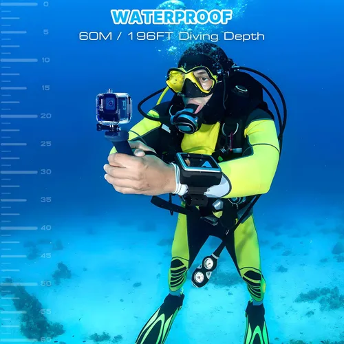 Miniatura 3 de HONGDAK Carcasa impermeable para GoPro Hero11 Black Mini, carcasa protectora de buceo de 169 pies para Hero 11 Mini funda de buceo subacuática