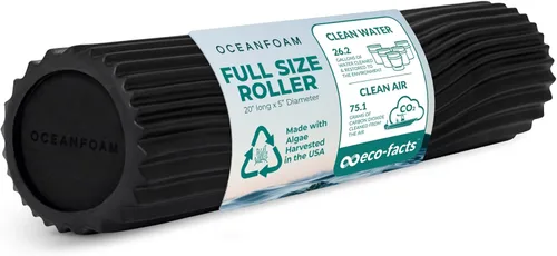Miniatura 38 de Oceanfoam Tidal Roller - Azul Marino Oscuro - Rodillo de espuma para masaje muscular para dolor de espalda y estiramiento - Textura de onda ancha