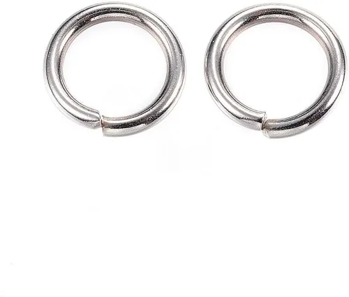 Miniatura 21 de HDSupplies 100 piezas - 4mm de argollas de acero inoxidable 304 de tono negro - Calibre 22 (espesor de 0.6mm)