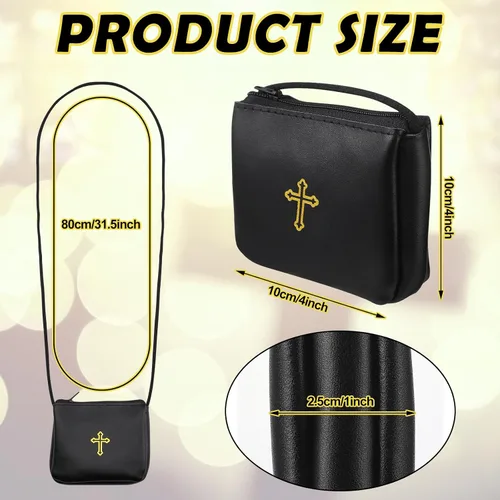 Miniatura 2 de Funda de cuero para Pyx, estuche de Pyx católico con correa para comunión, sacerdotes anfitriones, diáconos, regalos