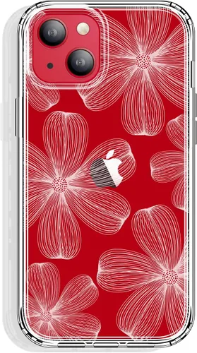 Miniatura 29 de GYZYA Funda transparente para iPhone 14 y iPhone 13 de 6.1 pulgadas con diseño de patrón, funda protectora delgada de TPU + parachoques a prueba