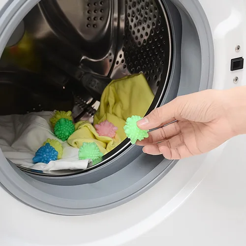 Miniatura 2 de Removedor de pelo de mascotas para lavandería, 9 unidades no tóxicas para eliminar pelusas, bolas de lavado reutilizables, secador de pelo