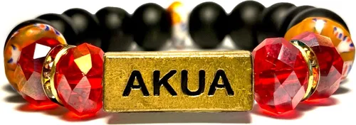 Miniatura 51 de Pulseras africanas tradicionales con nombre nacido en el día para mujeres de Ghana, materiales naturales, ajuste cómodo y holgado
