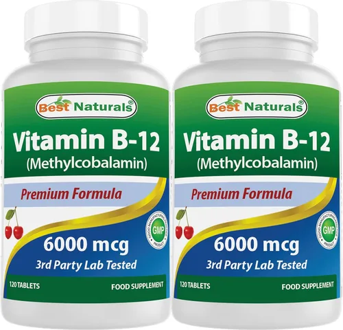 Miniatura 8 de Best Naturals Vitamina B-12 como metilcobalamina (metil B12), 6000 mcg comprimido, 60
