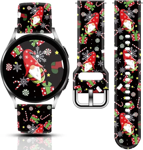 Miniatura 19 de 20mm Banda de reloj para festividades de Navidad, Halloween y Acción de Gracias Compatible con Samsung Galaxy Watch 7/6/5/4 de 40 mm, 44 mm/Watch 6